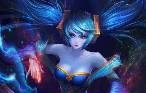 Wallpaper Girl Art Lol League Of Legends Sona Maven Of The Strings