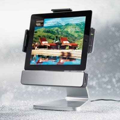 Rotating iPad Dock with Speakers | Frontgate