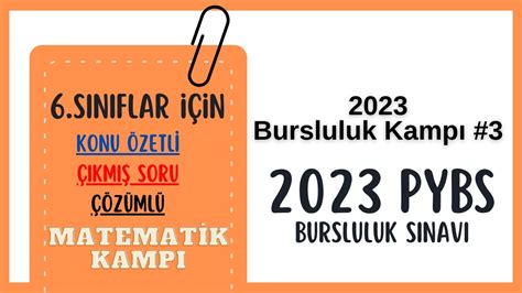 6 Sınıf Matematik Bursluluk Kampı 3 2023 YouTube