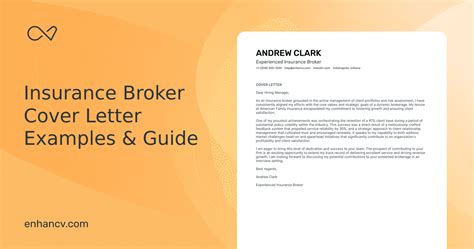 Professional Insurance Broker Cover Letter Examples And Template For