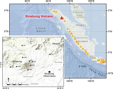 Sinabung Volcano Map