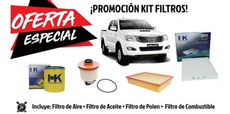 Filtros Kit Toyota Hilux Env O Gratis Cuotas Sin Inter S