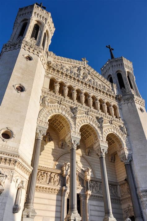 Basilica of Notre-Dame De Fourviere, Lyon, France Stock Photo - Image ...