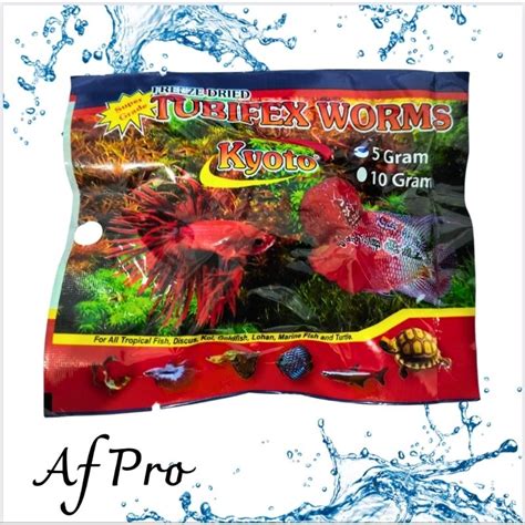 Jual Makanan Ikan Cacing Kering Tubifex Worm KYOTO 5GR Shopee Indonesia