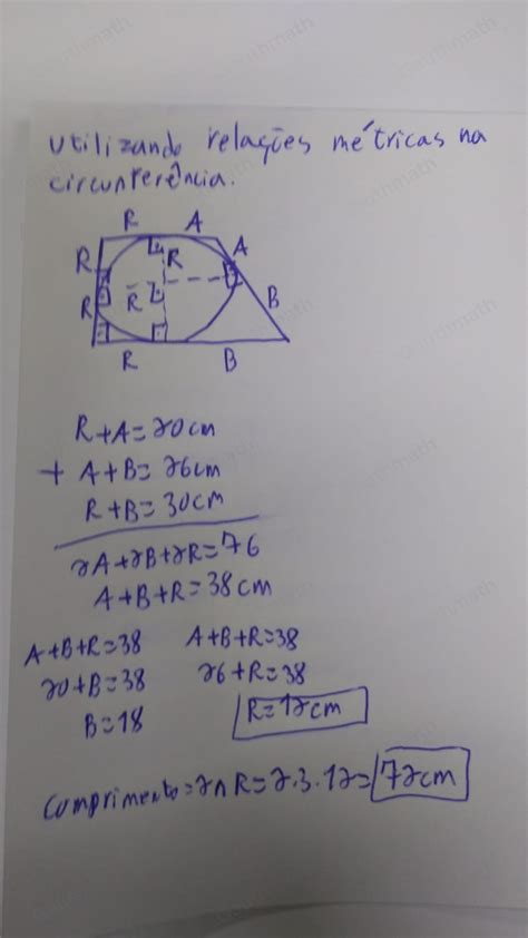 Abaixo Temos Um Quadrilatero Circunscritivel Va Gauthmath