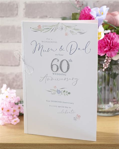 Uk Greetings Mum And Dad 60th Wedding Anniversary Card 60th