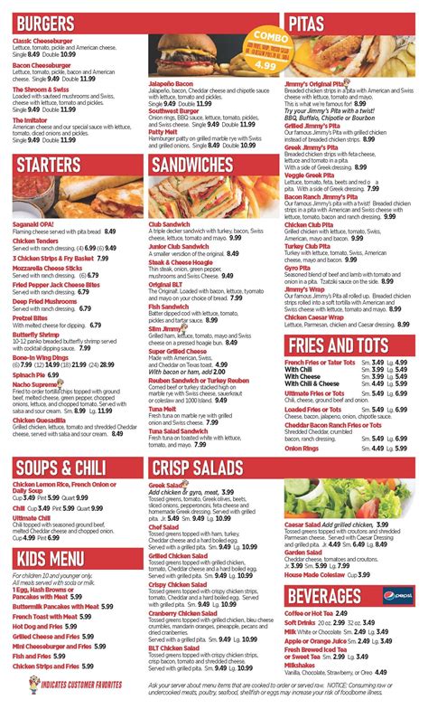 Menu – Jimmy’s Coney