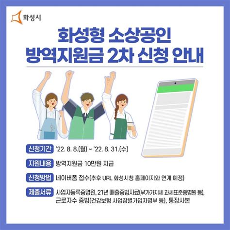 화성시 ‘화성형 소상공인 방역지원금 2차 지급