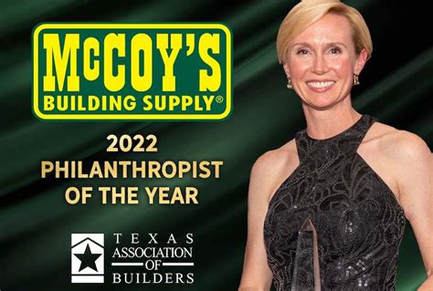 Mccoy S Building Supply Named Philanthropist Of The Year By Texas Builders