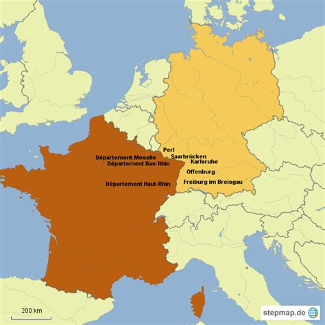 Stepmap Deutschland Frankreich Landkarte F R Deutschland