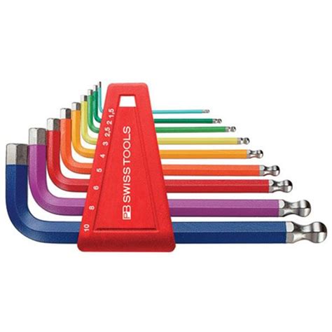 Pb Swiss Tools Pb H Rb Rainbow Ballpoint Metric Hex Key Set