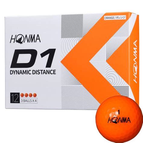 本間ゴルフ Honma 2022 D1 オレンジ ゴルフボール 1ダース 060130050000437lつるやゴルフ 通販