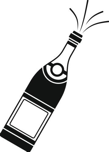 Popping Bottle Of Champagne With Cork Flying Out Vector Image