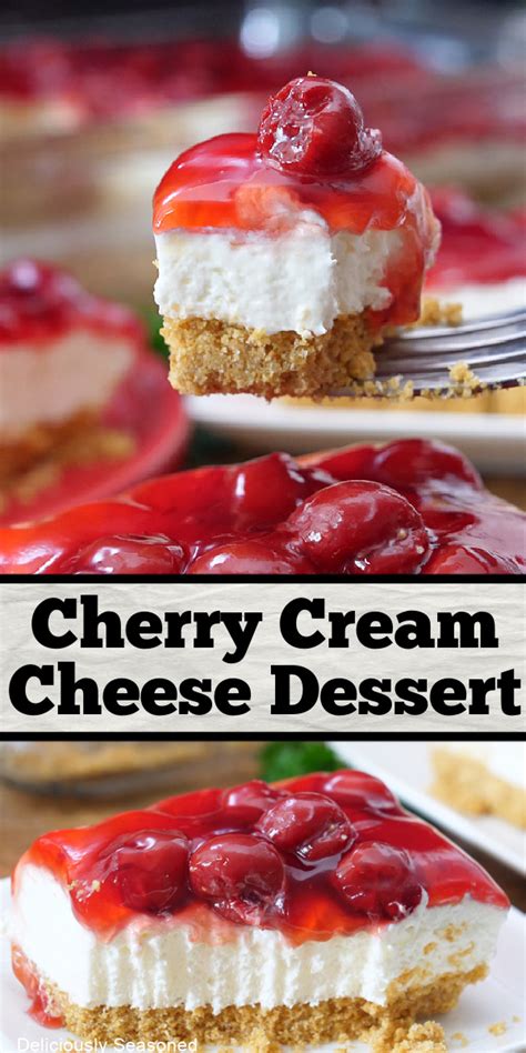 Cherry Cream Cheese Dessert Deliciously Seasoned