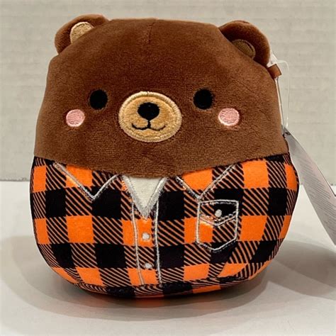 Squishmallows Toys Squishmallows Omar The Bear Wearing Plaid