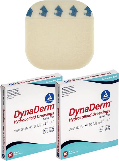 Dynarex Dynaderm Hydrocolloid Dressing 4 X 4 Inch10 Count 2