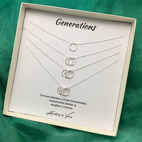 Generations Necklace Set, Sterling Silver Family Necklace, Gift for ...