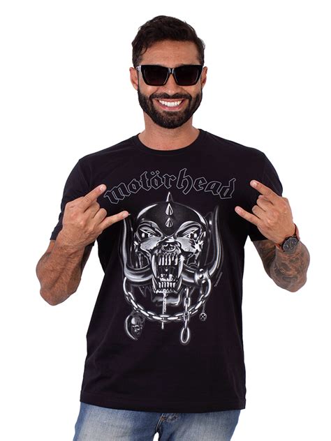 Camiseta Motorhead Preta Art Rock Camisetas Receba Em Casa