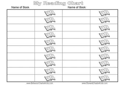 Reading Log Chart Printable