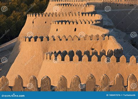 City Walls Of Khiva Uzbekistan Stock Photo Image Of Citadel