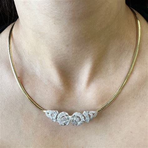 Gold and Platinum Diamond Necklace ⋆ Diamond Exchange Houston