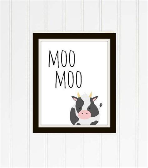 Moo Moo Poster From Etsy Nursery Printables Nursery Themes Farm Theme