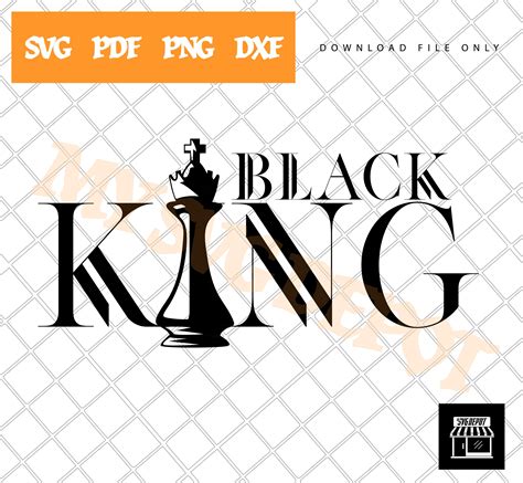 Black Man King Svg