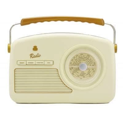 GPO Rydell Portable Retro DAB Radio With Loudspeaker Cream From