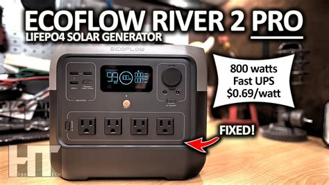 EcoFlow River 2 PRO 800w LiFePo4 UPS Power Station Solar Generator