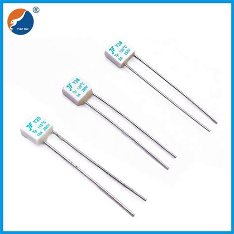 China Customized Square Type Radial Lead Thermal Fuse Temperature Fuse