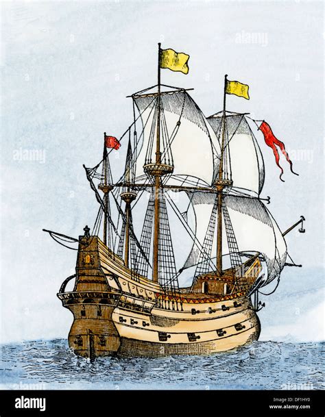 Spanish Galleon Ship Painting