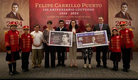 Lanzan billete de lotería y timbre postal en homenaje a Felipe Carrillo