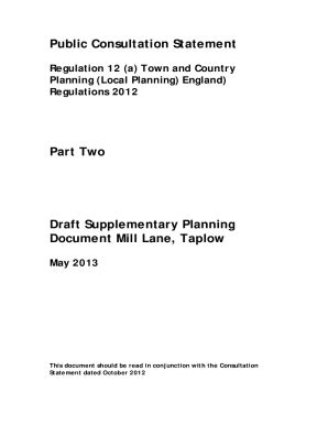 Fillable Online Part Two Draft Supplementary Planning Document Mill