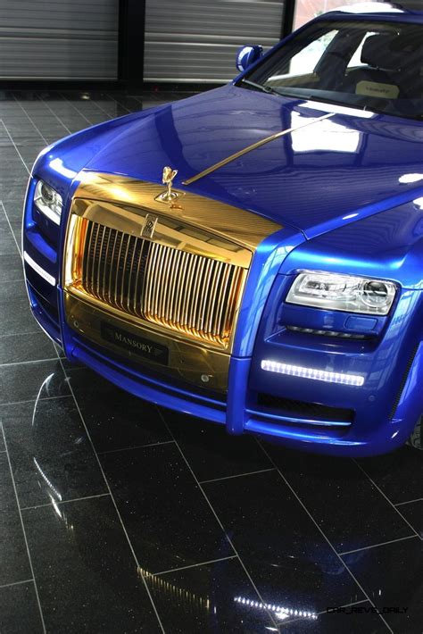 Mansory Rolls Royce Ghost Upgrades In White And Electric Blue Gold