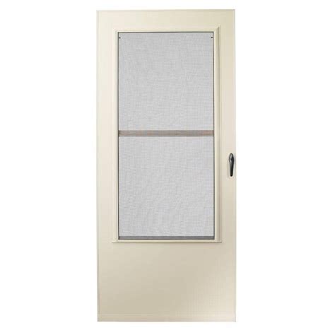 Emco 36 In X 80 In 200 Series Almond Universal Triple Track Aluminum Storm Door E2tt 36al