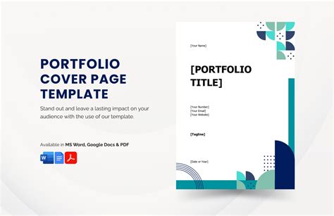 Portfolio Cover Page in Word, PDF, Google Docs - Download | Template.net