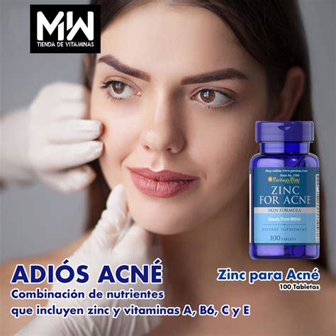 Zinc para acné / Zinc for acne 100tabs