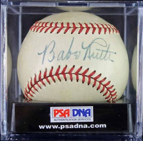Lot Detail Babe Ruth Phenomenal Single Signed OAL Baseball PSA Graded NM 7 Autograph