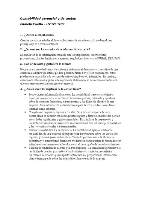 Contabilidad gerencial y de costos Qué es la contabilidad Ciencia