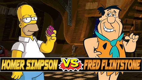 M U G E N Battles Homer Simpson Vs Fred Flintstone The Simpsons Vs