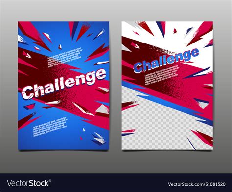 Challenge Layout Template Design Abstract Vector Image