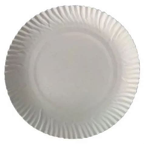 White Circular Inch Paper Plate For Event And Party Supplies At Rs