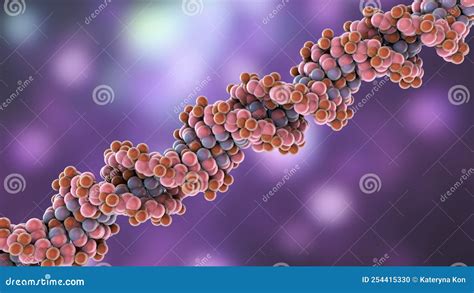 Double Helix Of Dna 3d Illustration Stock Illustration Illustration