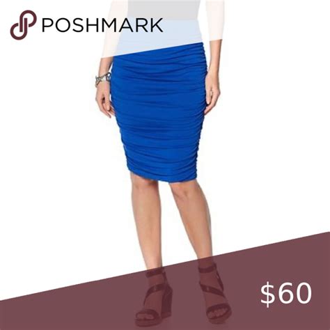 Playful Blue Pencil Midi Skirt