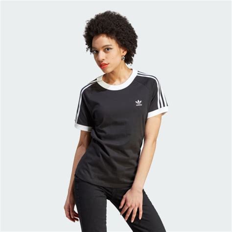 Adidas Adicolor Classics Slim 3 Stripes T Shirt Black Adidas Uk