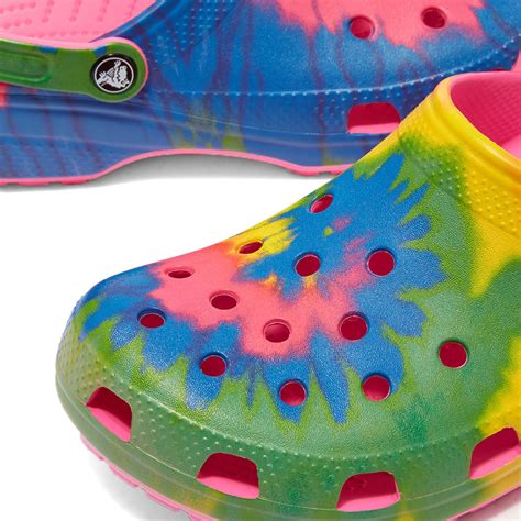 Crocs Classic Tie Dye Graphic Clog Electric Pink Multi End Gb