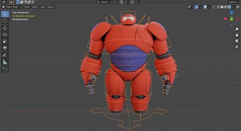 Big Hero 6 Red Baymax Rigged 3d Model Rigged Cgtrader