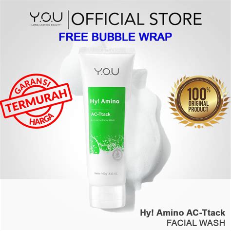 Jual YOU Hy Amino AC Ttack Anti Acne Facial Wash Sabun Cuci Muka Acnes