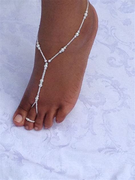 Pearl Bridal Barefoot Sandals Bridal Jewelry Destination Wedding