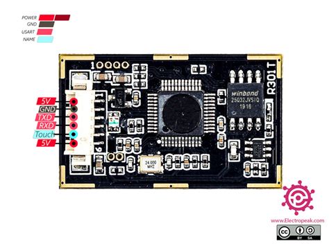 Interfacing R T Fingerprint Sensor With Arduino Electropeak